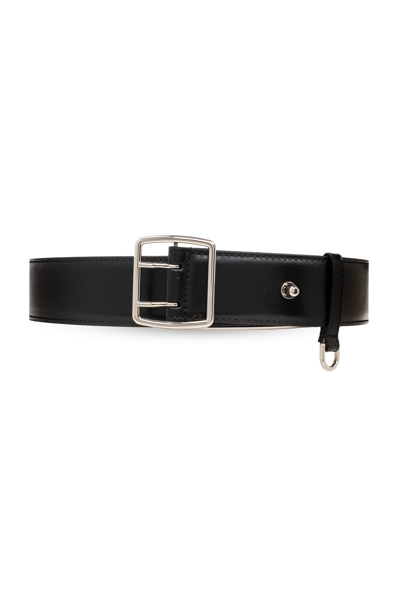 Black Leather belt Alexander McQueen - Alexander McQueen Baskets